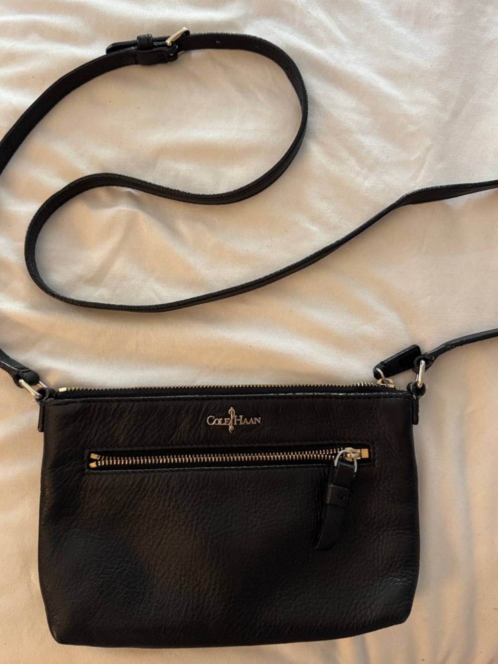Cole Haan Black Leather Crossbody Bag